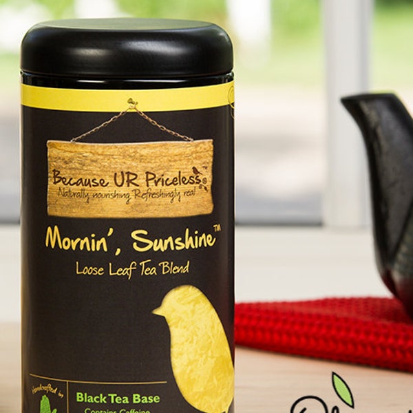 Organic tea, MORNIN' SUNSHINE, loose leaf tea blend, coffee lover breakfast blend, fair trade coffee, fair trade tea