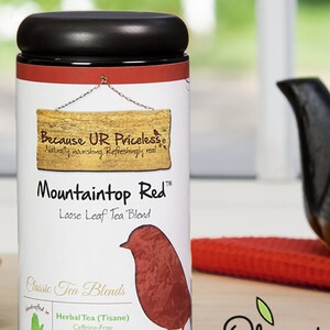 Organic Herbal Tea, MOUNTAINTOP RED, organic red rooibos, herbal tisane, good source of antioxidants, can be served hot or iced