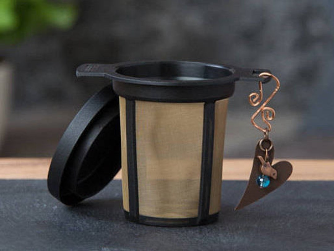 Tea Infuser With Copper Heart Pendant, Reusable Stainless Steel Micro