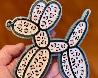 Leopard Balloon Dog Car Freshie Air Freshener
