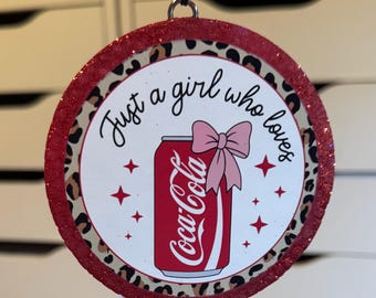 Just a Girl Who Loves Coke Car Freshie Air Freshener
