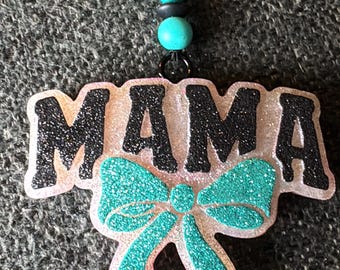Mama with Teal Bow Car Freshie