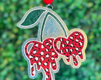 Leopard Print Cherries Cherry Freshie Car Air Freshener