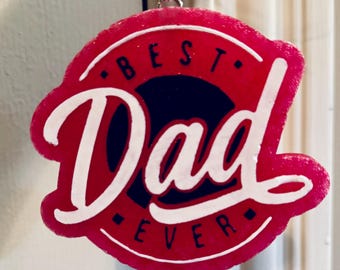 Best Dad Ever Car Freshie Air Freshener – Scented Rearview Mirror Decor