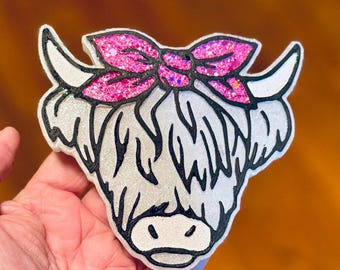 Highland Cow 2 Car Freshie Air Freshener