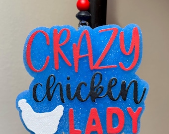 Crazy Chicken Lady Freshie Car Air Freshener