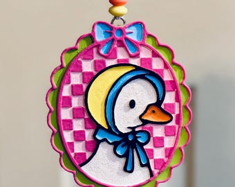 Checkerboard Goose Frame Car Freshie Air Freshener