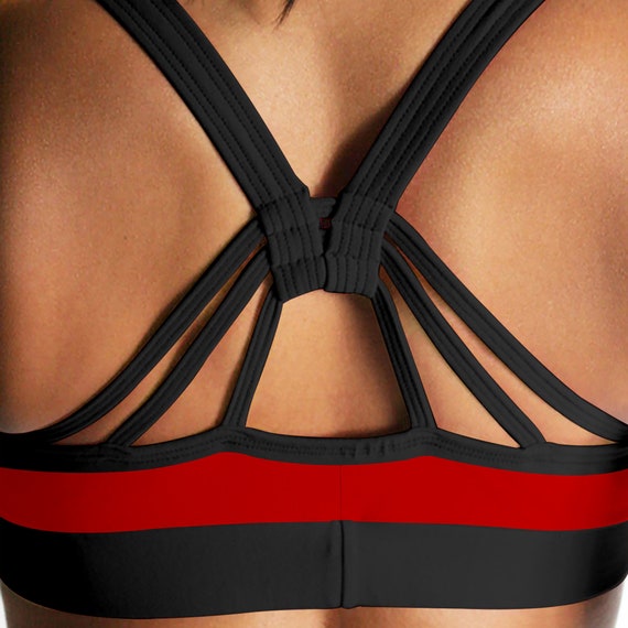 Criss Cross Sports Bra Sexy Red Top for Women Brazilian Fitness