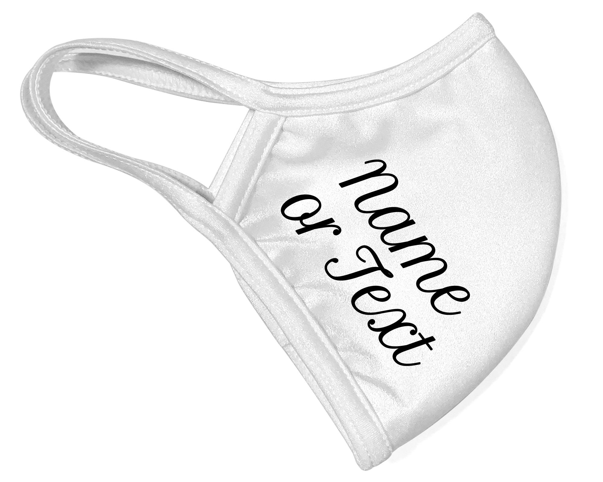 Face Mask With Name Tag Breathable Face Mask Washable Face Etsy