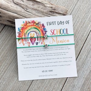 Mom and Me Back to School Nylon Cord Bracelets, First Day of School Bracelets, Back to School Matching Bracelets