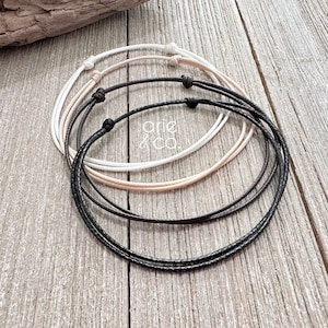 Simple & Stylish Waterproof Cord Anklet/Bracelet, Surfer Cord Bracelet, Waterproof Cord Bracelet, Unisex Bracelet, Adjustable Bracelet