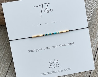 Tribe Morse Code Bracelet: Hidden Message Friendship Jewelry