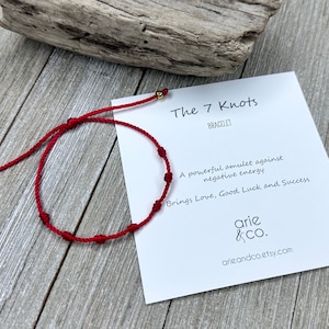 7 Knots Red Protection Bracelet, Red String Bracelet, 7 Knots Anklet Bracelet, Protection Bracelet,  Red Bracelet, Original Design