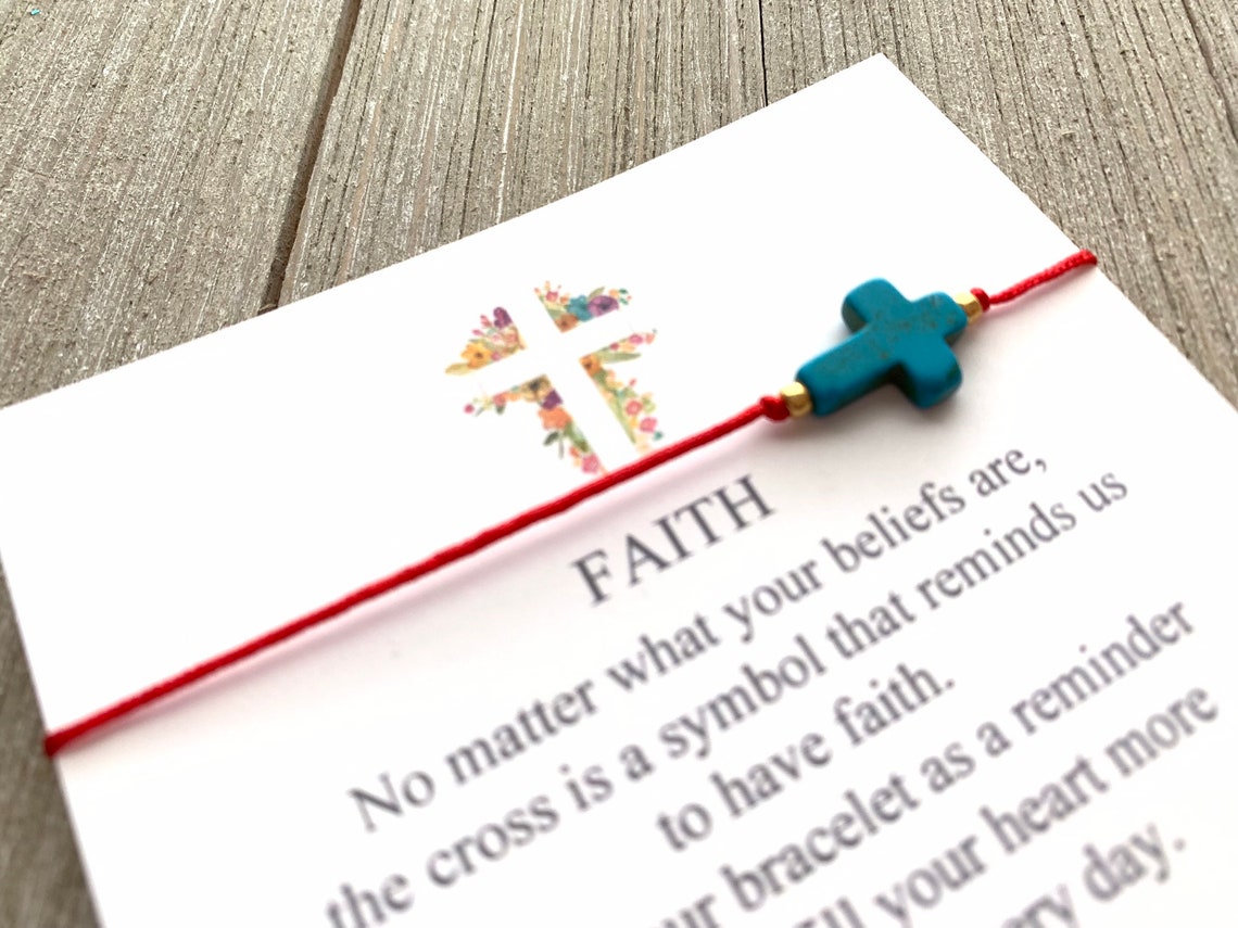 Faith Bracelet Cross Bracelet Cross Friendship Bracelet Etsy