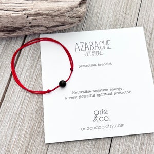 Black Azabache Bracelet, Azabache Red String Bracelet, Red String Bracelet, Unisex Bracelet, Dainty and Simple Bracelet, Protection Bracelet