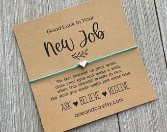 religious best wishes for new job Good Luck in Your New Job Wish Bracelet, New Job Gift, Good Luck Wish Bracelet, Wish Party Favor, Wish Bracelet, Wishlet
