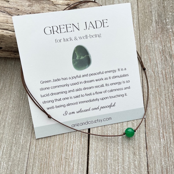 Green Jade Choker Necklace, Crystal Necklace, Yoga Jewelry, Meditation Gift, Healing Chakra Crystal, Spiritual Gift, Gemstone Choker