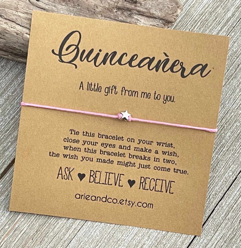 15 Birthday Wishes Bracelet Quinceañera Birthday Wish Etsy