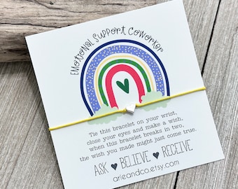 Emotional Support Coworker Wish Bracelet: Bestie Gift