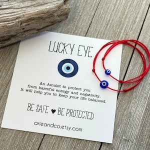 Mom and Child Evil Eye Protection Red String Bracelet, Set of Two Blue Evil Eye Bracelets, Evil Eye Protection Bracelet, Red String Bracelet