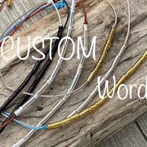 CUSTOM   Morse Code Bracelet, Morse Code Necklace, Morse Code Anklet Bracelet, Friendship Bracelet, Your Message