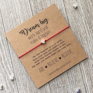 Dream Big Wish Bracelet, Best Friend Bracelet, Friend Gift, Friendship Bracelet, Wish Bracelet