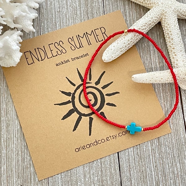 Cross Ankle Bracelet Etsy