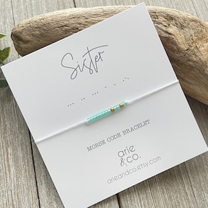 Sister Morse Code Bracelet, Morse Code Bracelet, Morse Code, Hidden Message Bracelet, Friendship Bracelet, Gift for Sister