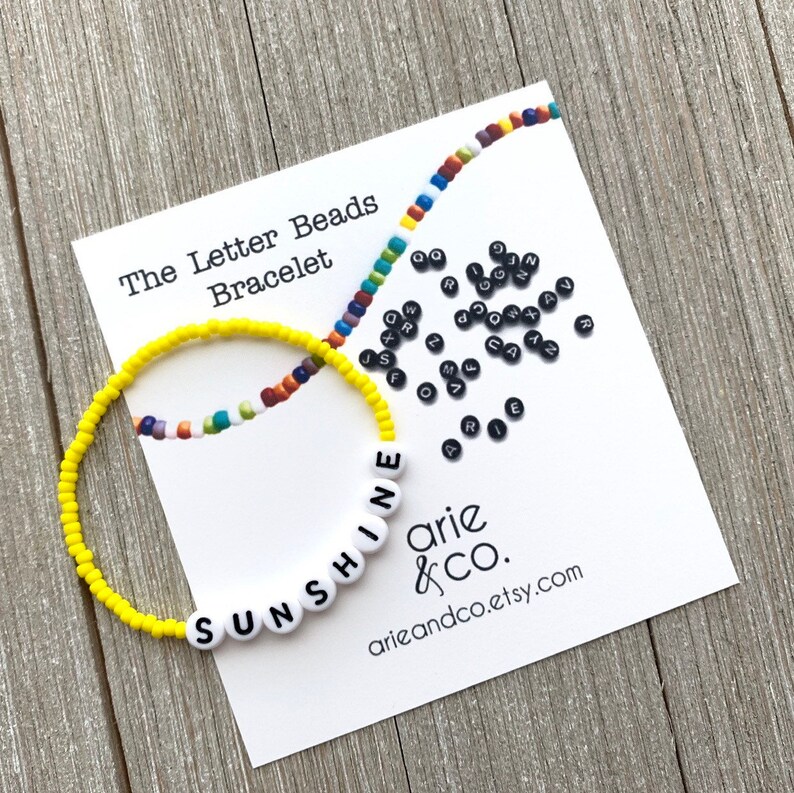 etsy letter bracelet