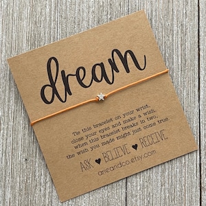 Dream Wish Bracelet, Motivation Wish Bracelet, Make a Wish Party Favor, Graduation Bracelet, Dream Bracelet