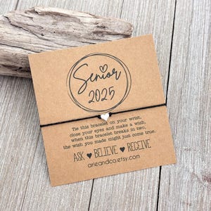 Senior 2026 Wish Bracelet, Graduation Gift, Class of 2026 Gift, Graduation Wish Bracelet, Gift for Seniors