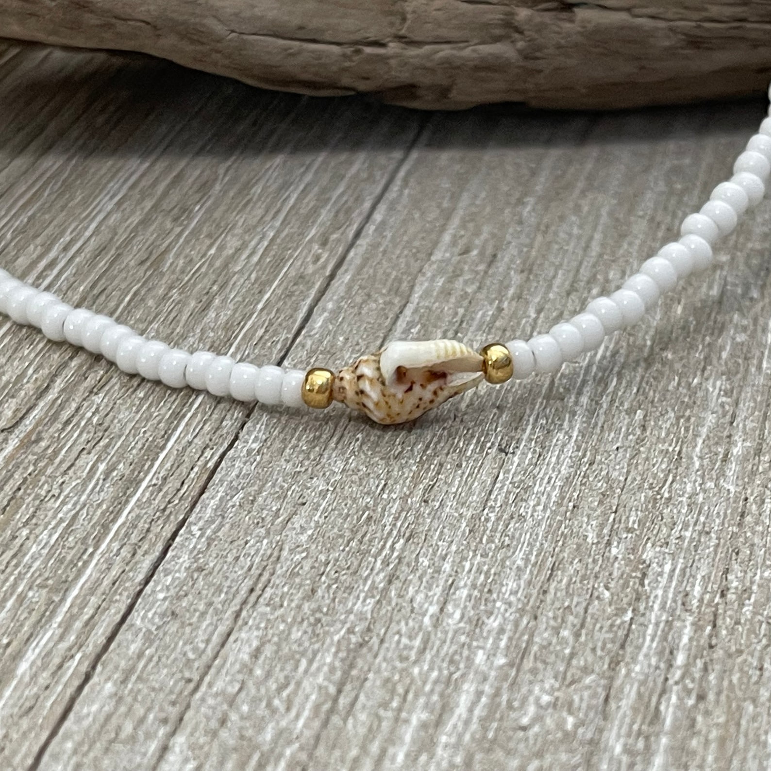 Nassa Shell Beaded Choker, Beaded Choker, Boho Choker, Sea Shell Choker ...