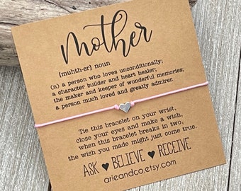 Favour * Sister Mother's Day Wish Gift Wish Bracelet Friendship Favour * Sister Mother's Day Wish Gift Wish Bracelet Friendship