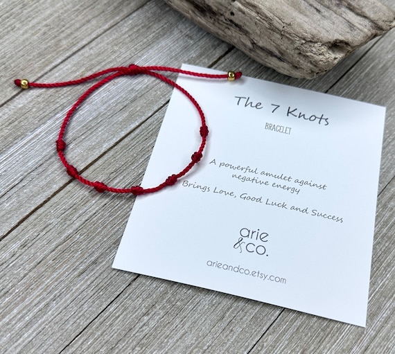 7 Knots Red Protection Bracelet Red String Bracelet 7 Knots