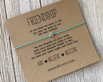 Friendship Bracelet, Best Friend Bracelet, Daisy Flower Wish Bracelet, Friend Gift, Party Favor, Arie & Co