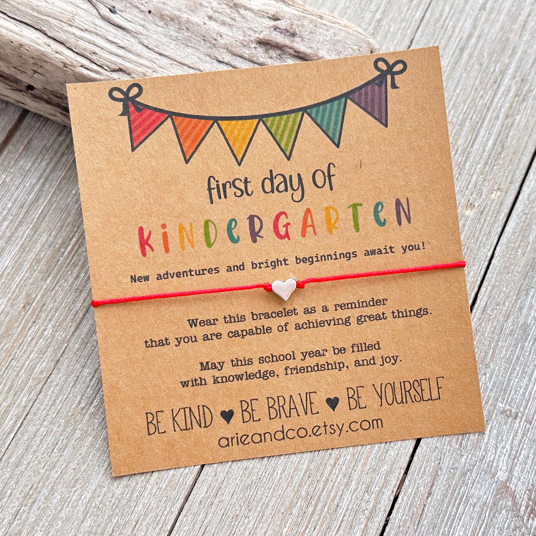 First Day of Kindergarten Bracelets, Customizable Back to School Bracelet, Happy First Day of School Bracelet