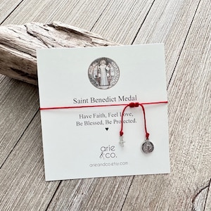 Saint Benedict Red String Protection Bracelet. Protection Bracelet