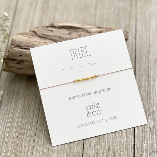 Tribe Morse Code Bracelet: Adjustable Friendship Jewelry