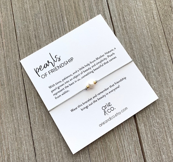 Freshwater Pearl Friendship Bracelet: Minimalist Dainty Jewelry