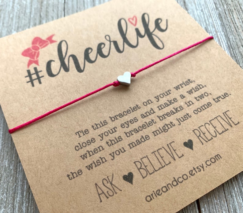 Cheerlife Wish Bracelet Cheer Coach Gifts Cheerleader Gifts Etsy