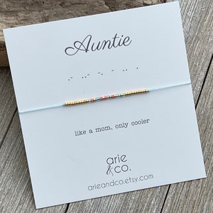 AUNTIE  Morse Code Bracelet, Morse Code, Hidden Message Bracelet, Friendship Bracelet, Morse Code, Hidden Message