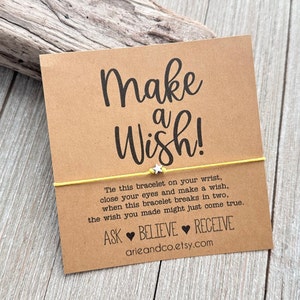 Make a Wish Bracelet, Wish Bracelet, Make a Wish Party Favor, Bracelet, Wishlet,