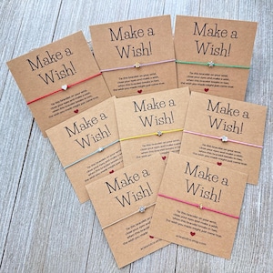 Make a Wish Bracelet, Custom Wish Bracelet, Friendship Bracelet, Minimalist Jewelry, Unique Gift Idea, Wish Bracelet Party Favor