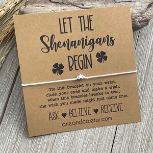 Let The Shenanigans Begin Bracelets, Girls Weekend 2025 Gifts, Girls Getaway Gifts, St Patrick, Personalized Gifts, Wish Bracelets