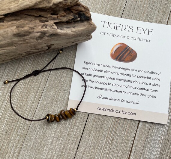 Tiger's Eye Gemstone Bracelet: Healing Crystal Friendship Bracelet