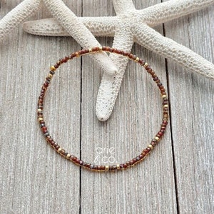 Dainty Multi Beads Anklet Bracelet, Minimalist and Dainty Anklet Bracelet, Beaded Stretch Anklet Bracelet