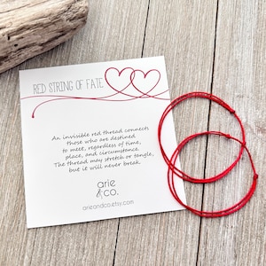 Red String of Fate Bracelet, Red String Bracelet, Couples Bracelet, Love and Friendship Bracelet, Hilo Rojo del Destino, Handmade in USA