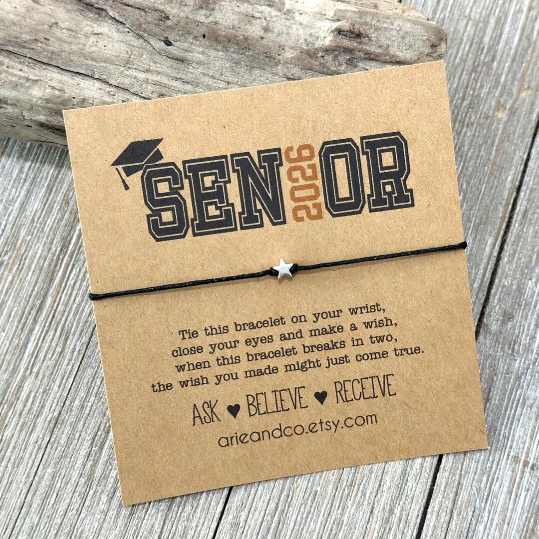 Senior 2026 Wish Bracelet, Graduation Gift, Class of 2025 Gift ...