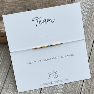 TEAM  Morse Code Bracelet, Morse Code, Hidden Message Bracelet, Friendship Bracelet, Morse Code, Hidden Message