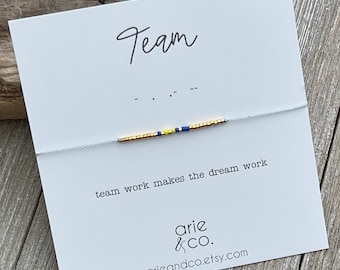 TEAM Morse Code Bracelet: Hidden Message Friendship Jewelry